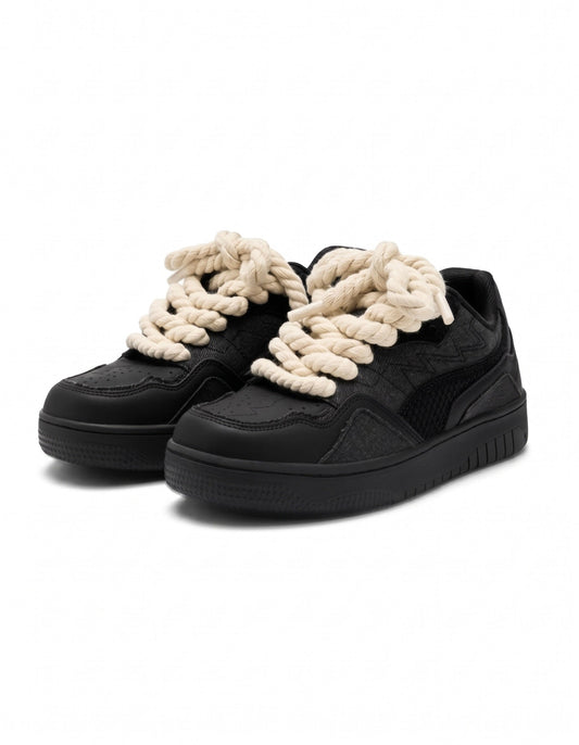 Sneakers met textuur Marcos - Zwart