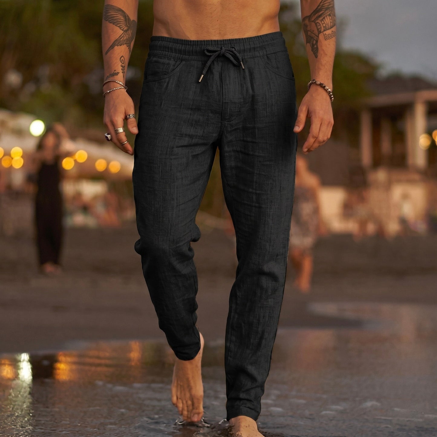 Leo | Strandbyxor i linne