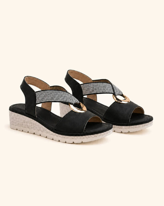 Amelia — Comfortabele sandalen met gouden ring
