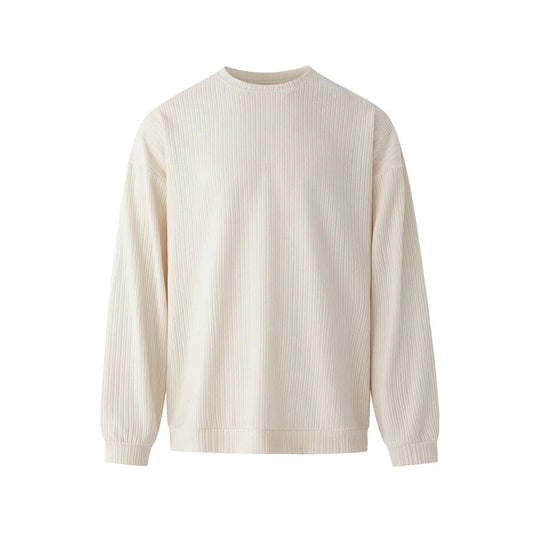 Oversized Geribbelde Trui - Wit