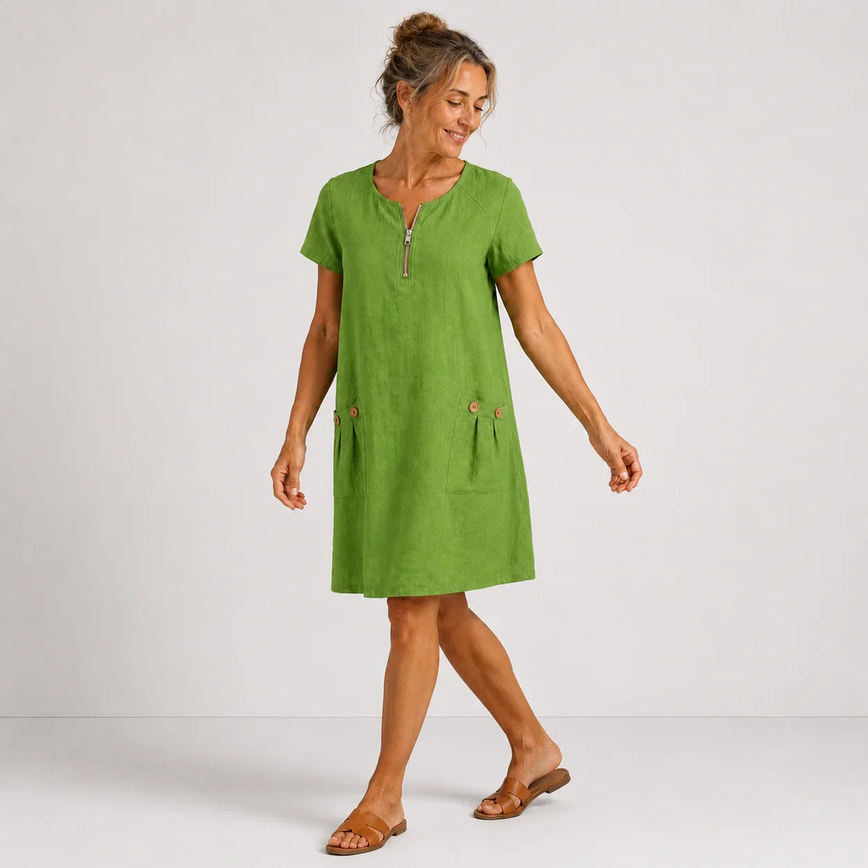 Eliana – Abito casual in cotone e lino