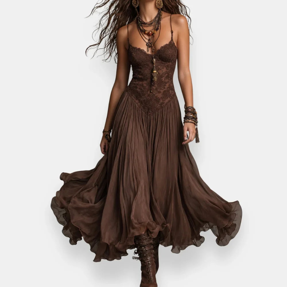 Iselvarde | Abito boho in pizzo