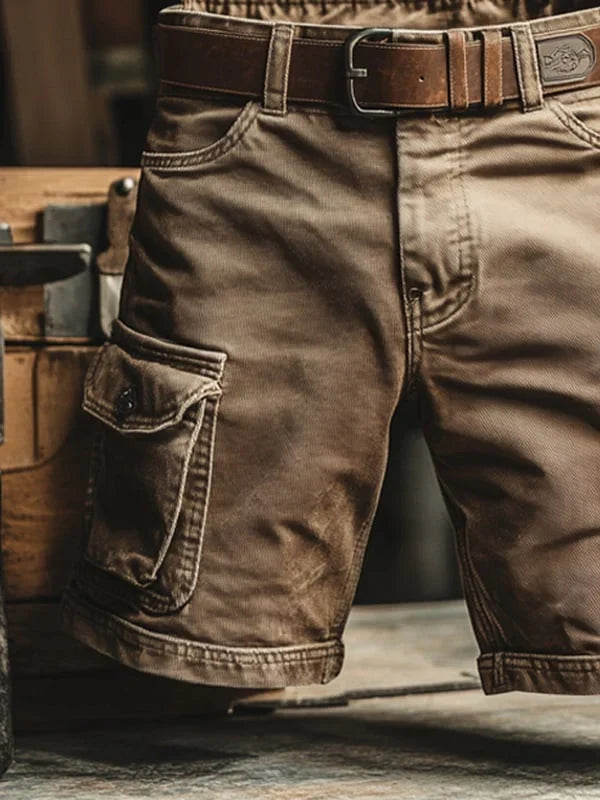 Leo | Retro-short in cargostijl met meerdere zakken