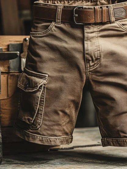 Leo | Retro-short in cargostijl met meerdere zakken