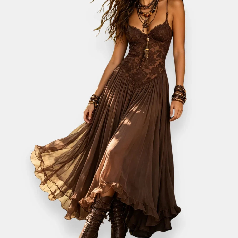Iselvarde | Abito boho in pizzo