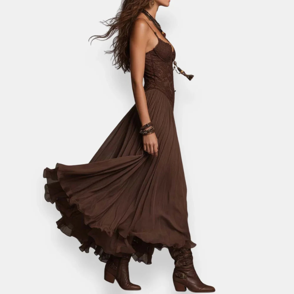 Iselvarde | Abito boho in pizzo