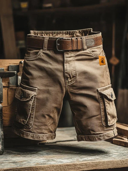 Leo | Retro-short in cargostijl met meerdere zakken