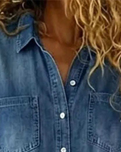 Paola | Tuta di jeans con abbottonatura frontale