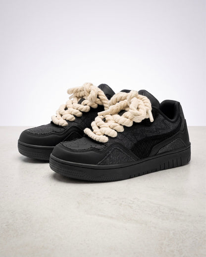 Sneakers met textuur Marcos - Zwart