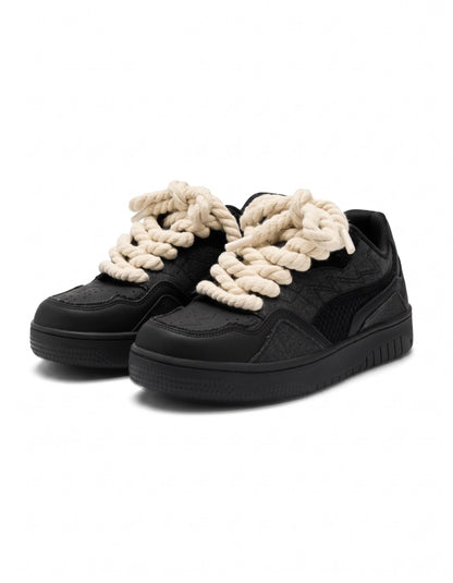Sneakers met textuur Marcos - Zwart