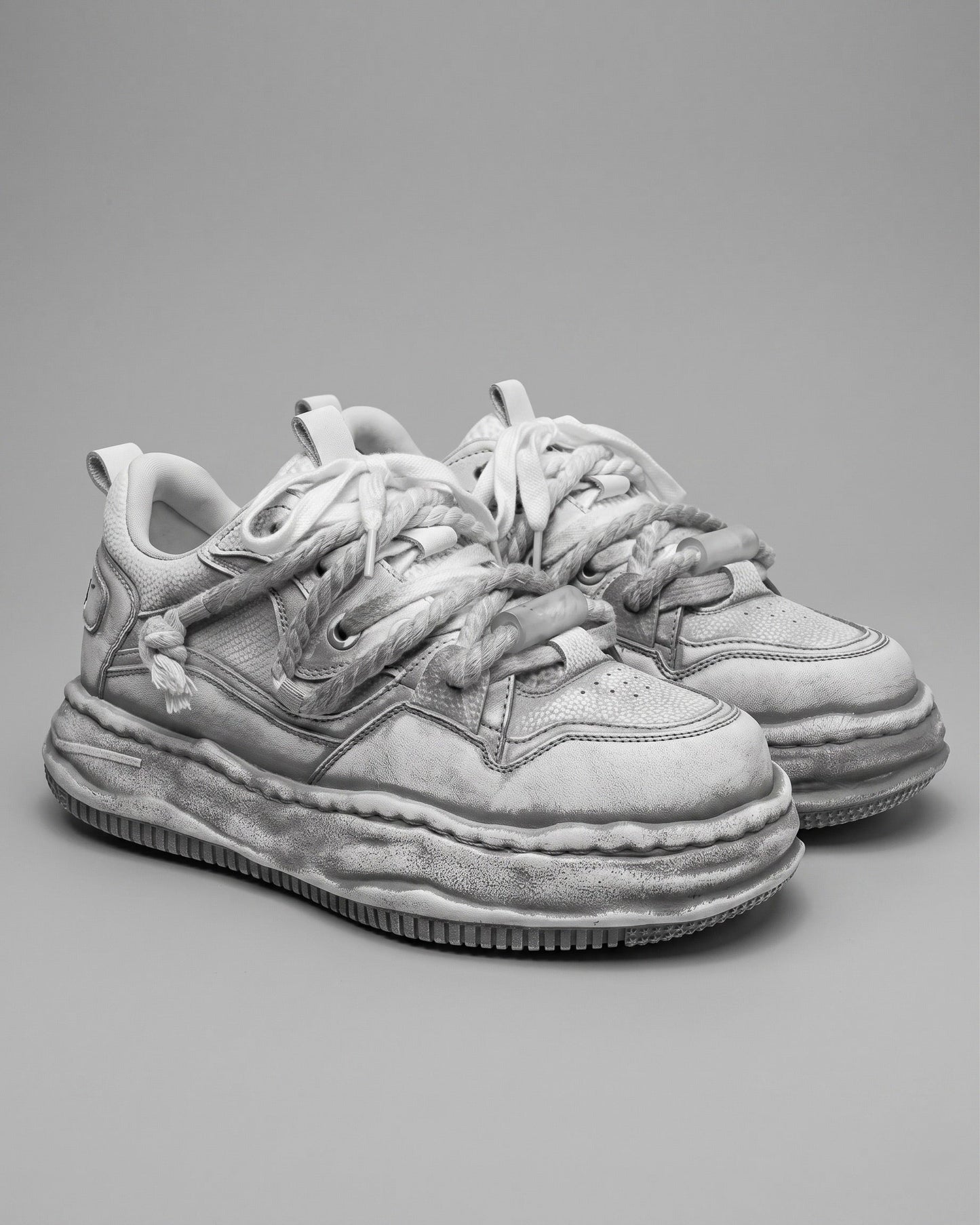 Sneakers met textuur Bryan - Wit