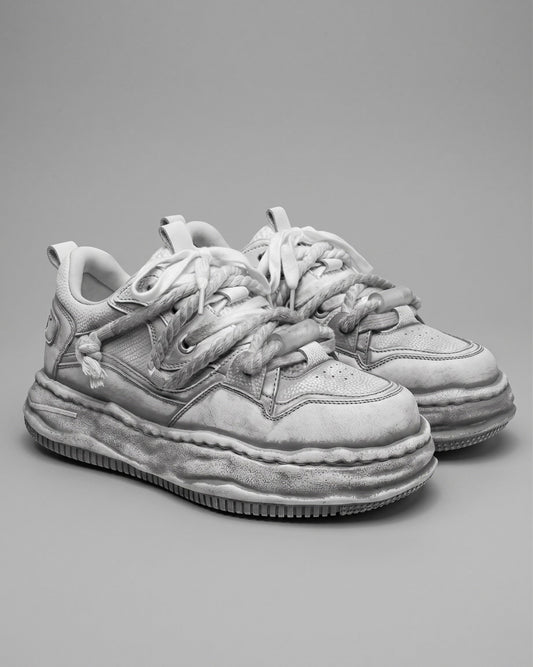 Sneakers met textuur Bryan - Wit