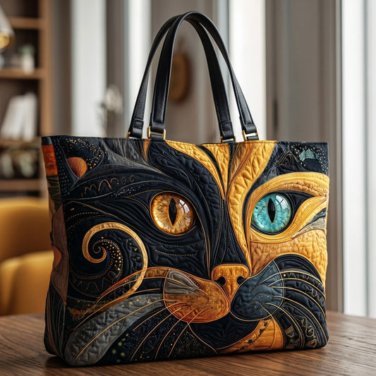 Ambachtelijke tas met mystiek kattenontwerp