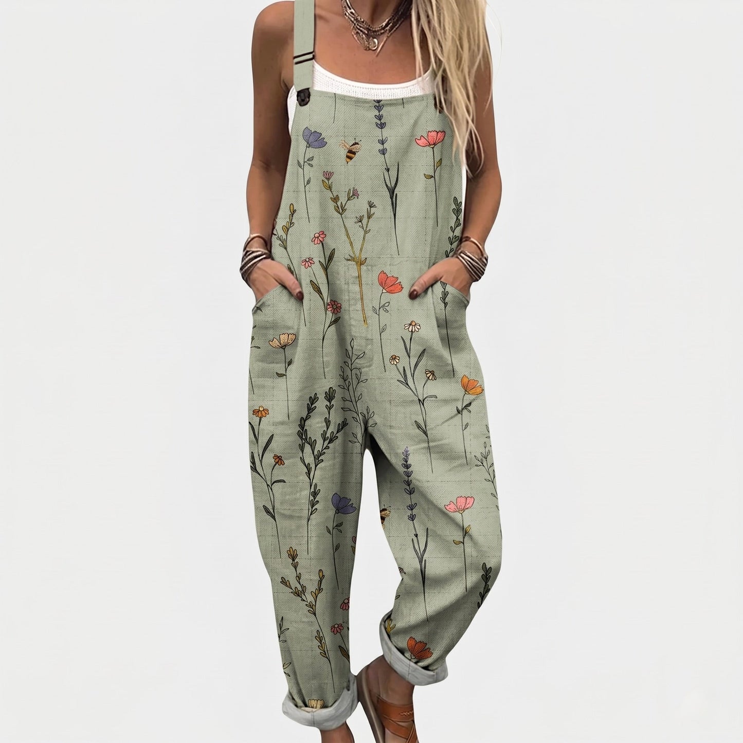 Bekväm byxoverall med mönster