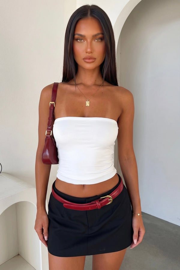 Top senza spalline Julia - Bianco