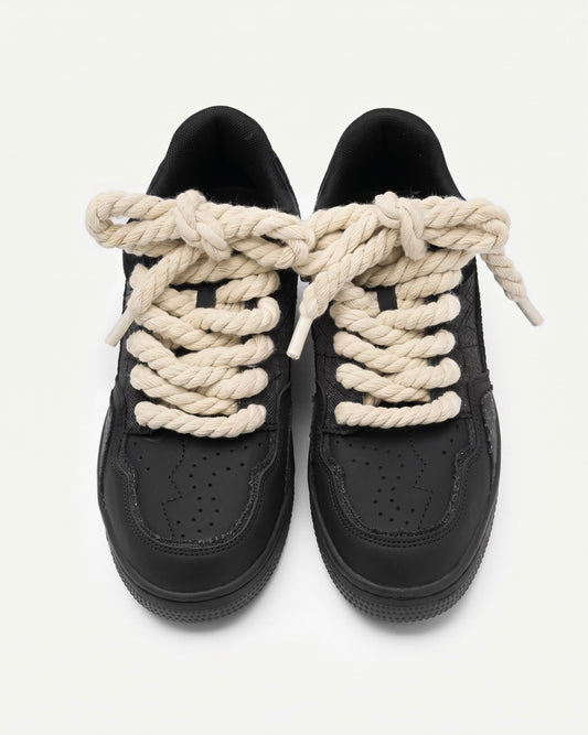 Sneakers met textuur Marcos - Zwart