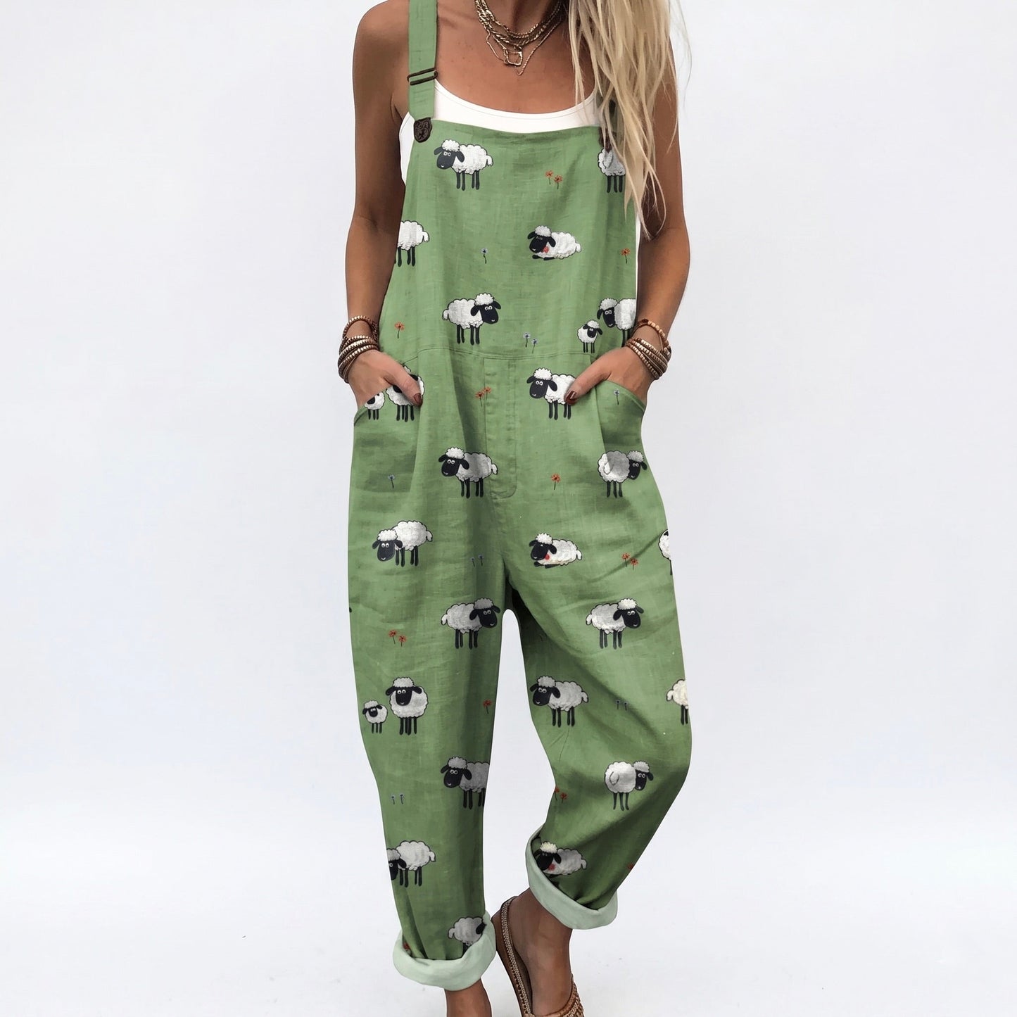 Comfortabele salopette met print