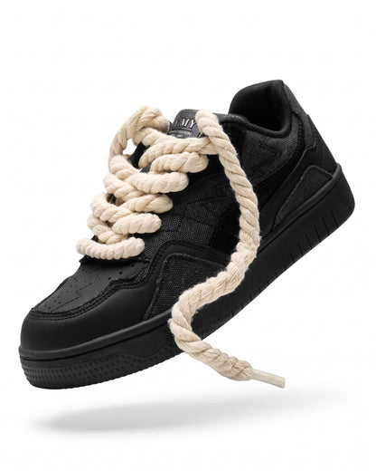 Sneakers met textuur Marcos - Zwart