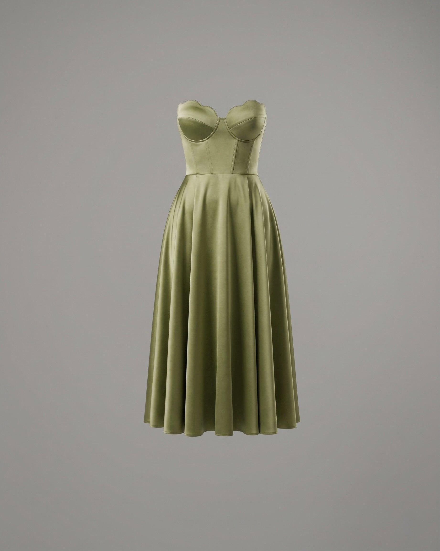 Ainoa™ | Elegante strapless midi-jurk