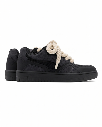 Sneakers met textuur Marcos - Zwart