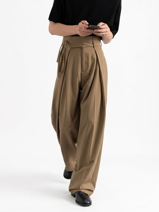 Vloeiende Kleermakersbroek met Gekruiste Taille