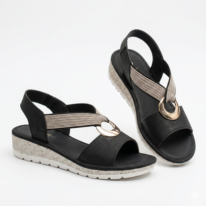 Amelia — Comfortabele sandalen met gouden ring