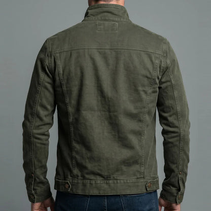 Marcos | Vintage katoenen jack met rits