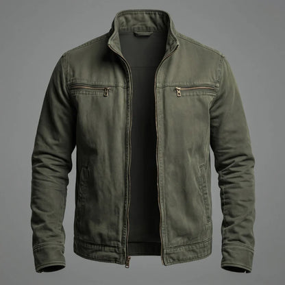 Marcos | Vintage katoenen jack met rits