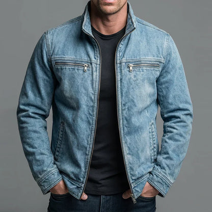 Marcos | Vintage katoenen jack met rits