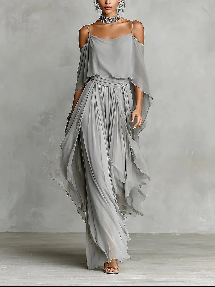 Isabela | Completo grigio fluido